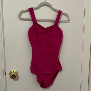 Hot pink sweetheart neckline bodysuit!!